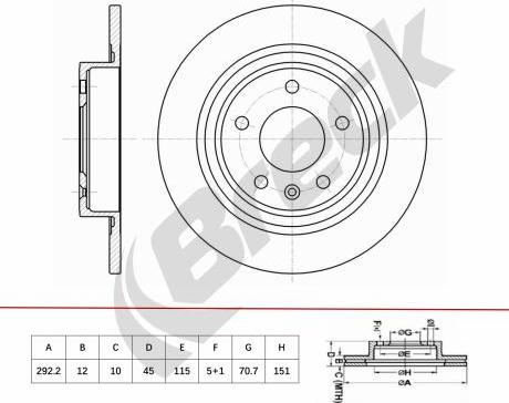 Breck BR 089 SA100 - Тормозной диск autodnr.net