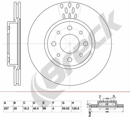 Breck BR 324 VA100 - Тормозной диск avtokuzovplus.com.ua