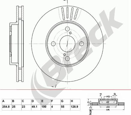 Breck BR 378 VA100 - Гальмівний диск autocars.com.ua