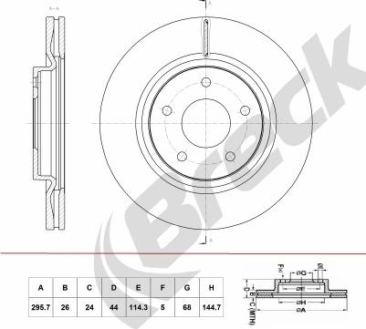 Breck BR 398 VA100 - Гальмівний диск autocars.com.ua