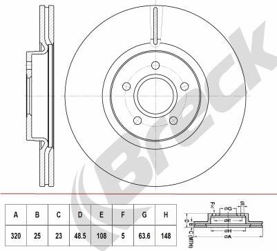 Breck BR 417 VA100 - Тормозной диск avtokuzovplus.com.ua