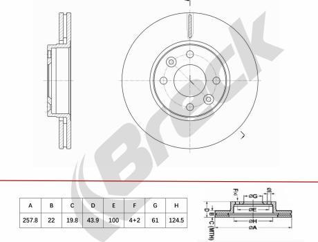 Breck BR 458 VA100 - Тормозной диск autodnr.net