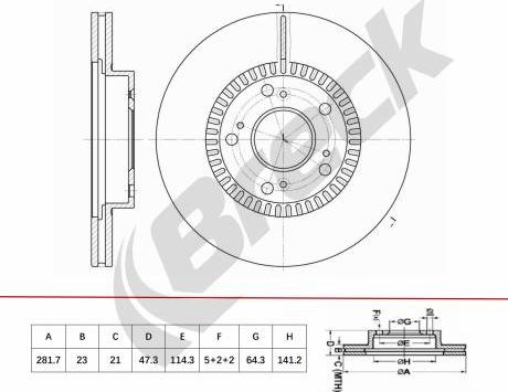 Breck BR 465 VA100 - Тормозной диск autodnr.net