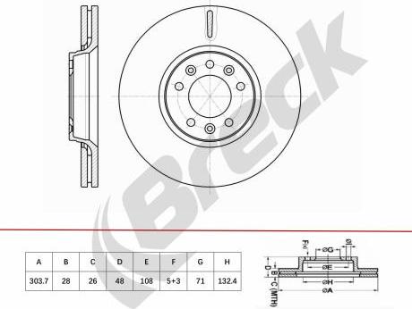 Breck BR 466 VA100 - Тормозной диск autodnr.net