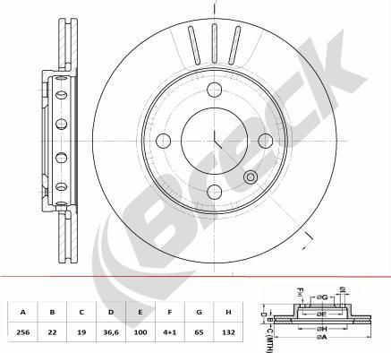 Breck BR 472 VH100 - Гальмівний диск autocars.com.ua