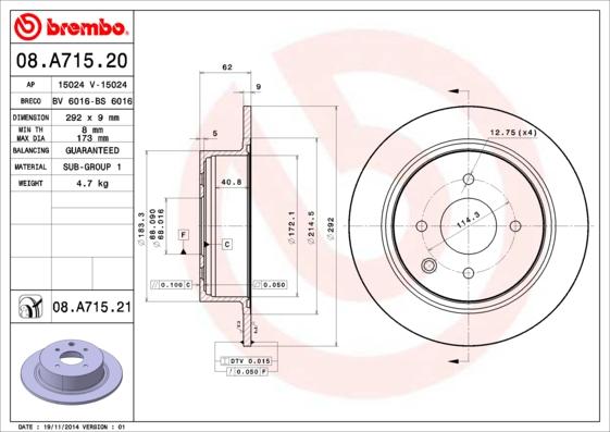 Breco BS 6016 - Гальмівний диск autocars.com.ua