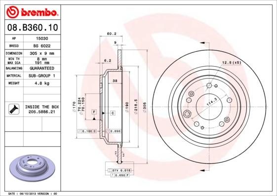 Breco BS 6022 - Тормозной диск avtokuzovplus.com.ua