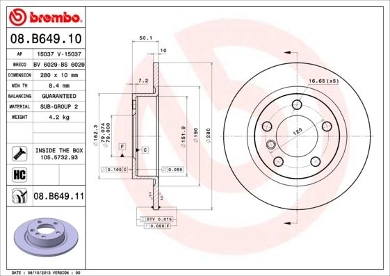 Breco BS 6029 - Гальмівний диск autocars.com.ua