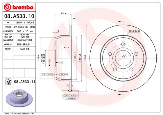 Breco BS 6036 - Тормозной диск autodnr.net