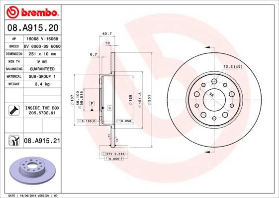 Breco BS 6060 - Тормозной диск avtokuzovplus.com.ua