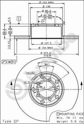 Breco BS 7042 - Тормозной диск avtokuzovplus.com.ua