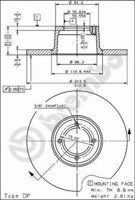 Breco BS 7074 - Гальмівний диск autocars.com.ua