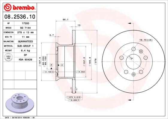 Breco BS 7144 - Тормозной диск avtokuzovplus.com.ua