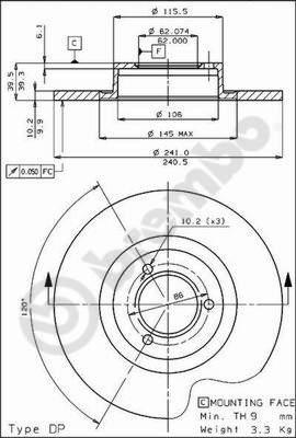 Breco BS 7164 - Гальмівний диск autocars.com.ua