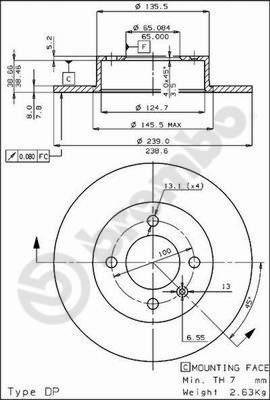 Breco BS 7179 - Гальмівний диск autocars.com.ua