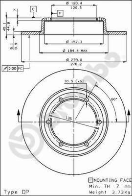 Breco BS 7181 - Тормозной диск avtokuzovplus.com.ua