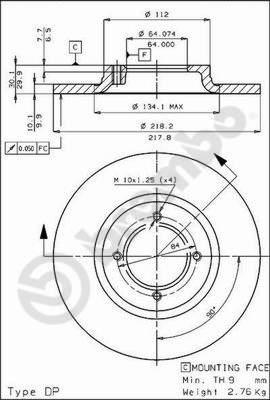 Breco BS 7203 - Гальмівний диск autocars.com.ua