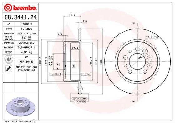 Breco BS 7209 - Тормозной диск avtokuzovplus.com.ua