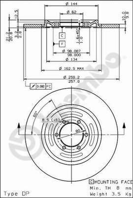 Breco BS 7301 - Тормозной диск avtokuzovplus.com.ua