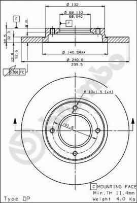 Breco BS 7365 - Тормозной диск avtokuzovplus.com.ua