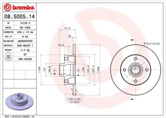 Breco BS 7369 - Гальмівний диск autocars.com.ua