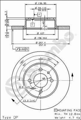 Breco BS 7373 - Гальмівний диск autocars.com.ua