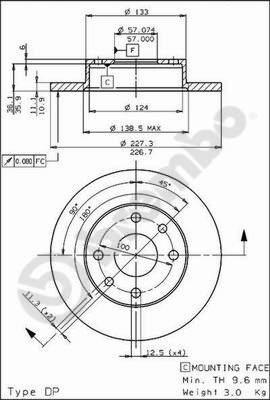 Breco BS 7381 - Гальмівний диск autocars.com.ua