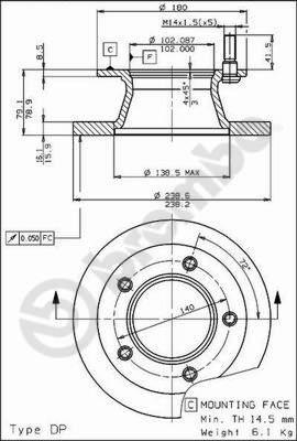 Breco BS 7390 - Гальмівний диск autocars.com.ua