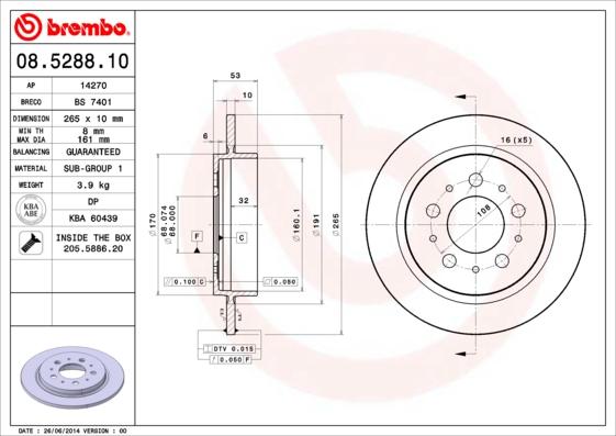 Breco BS 7401 - Тормозной диск avtokuzovplus.com.ua