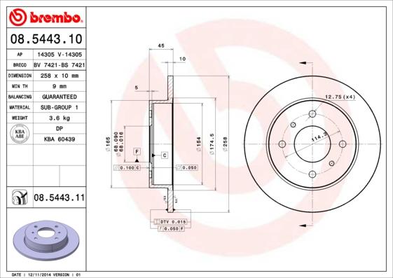 Breco BS 7421 - Гальмівний диск autocars.com.ua