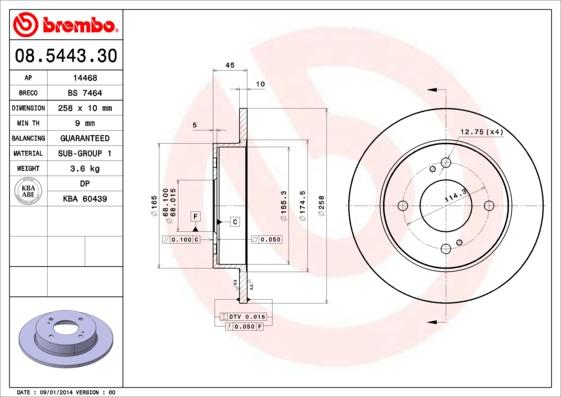 Breco BS 7464 - Тормозной диск avtokuzovplus.com.ua