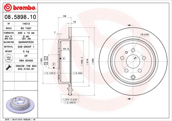 Breco BS 7497 - Тормозной диск avtokuzovplus.com.ua