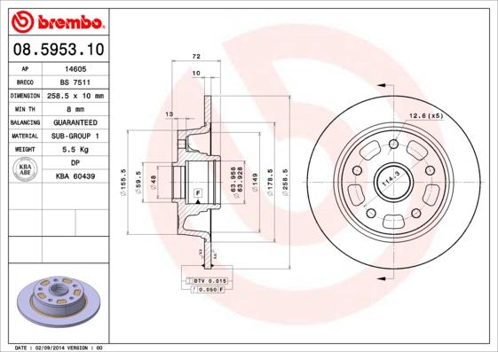 Breco BS 7511 - Гальмівний диск autocars.com.ua