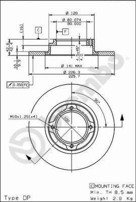 Breco BS 7516 - Тормозной диск avtokuzovplus.com.ua