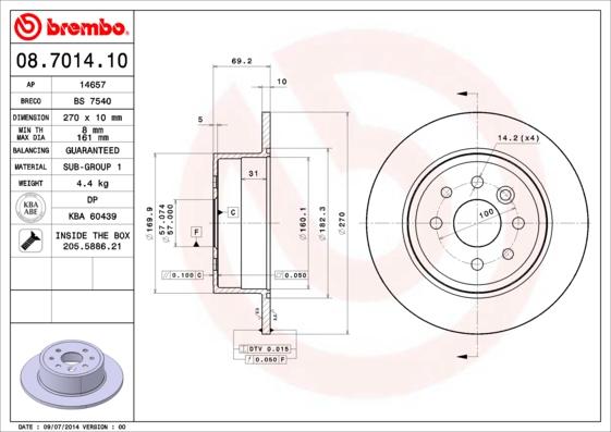 Breco BS 7540 - Гальмівний диск autocars.com.ua