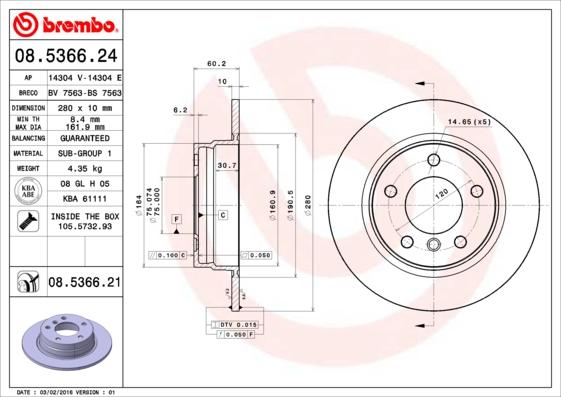 Breco BS 7563 - Тормозной диск autodnr.net