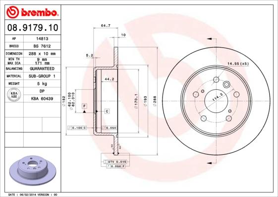 Breco BS 7612 - Гальмівний диск autocars.com.ua