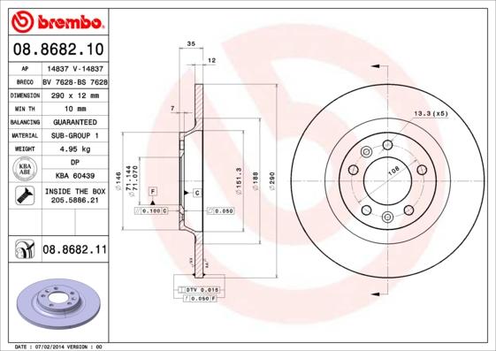 Breco BS 7628 - Тормозной диск avtokuzovplus.com.ua