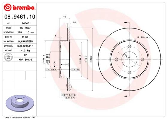 Breco BS 7637 - Гальмівний диск autocars.com.ua