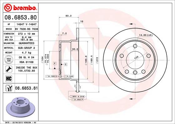 Breco BS 7638 - Тормозной диск avtokuzovplus.com.ua