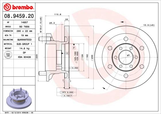 Breco BS 7656 - Гальмівний диск autocars.com.ua