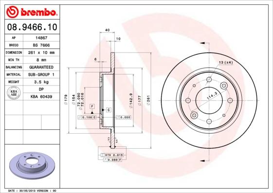 Breco BS 7666 - Гальмівний диск autocars.com.ua