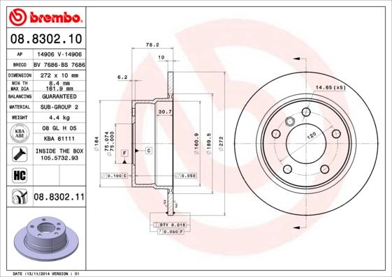 Breco BS 7686 - Гальмівний диск autocars.com.ua