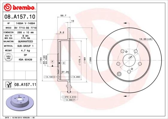 Breco BS 7710 - Тормозной диск avtokuzovplus.com.ua