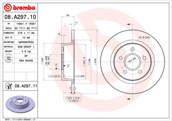 Breco BS 7711 - Тормозной диск avtokuzovplus.com.ua