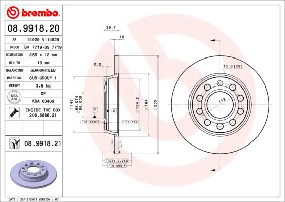 Breco BS 7719 - Гальмівний диск autocars.com.ua