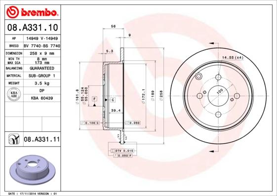 Breco BS 7740 - Гальмівний диск autocars.com.ua