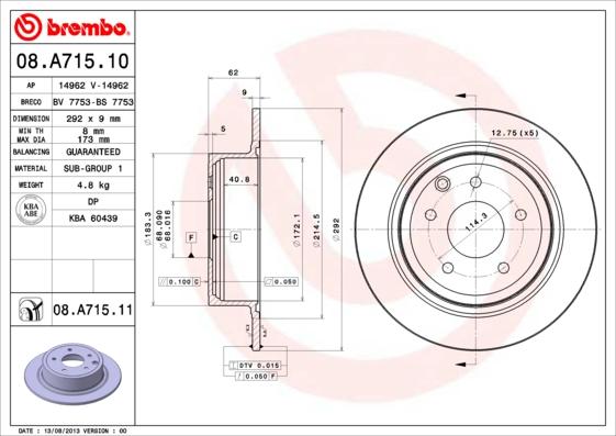 Breco BS 7753 - Тормозной диск avtokuzovplus.com.ua