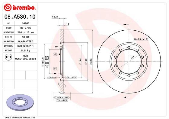 Breco BS 7756 - Гальмівний диск autocars.com.ua