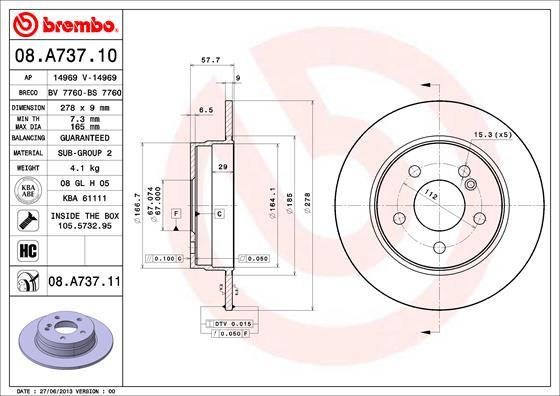 Breco BS 7760 - Гальмівний диск autocars.com.ua